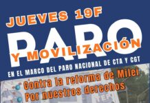 Paro Nacional CTA y CGT