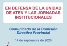 EN DEFENSA DE LA UNIDAD DE ATEN Y LAS JORNADAS INSTITUCIONALES